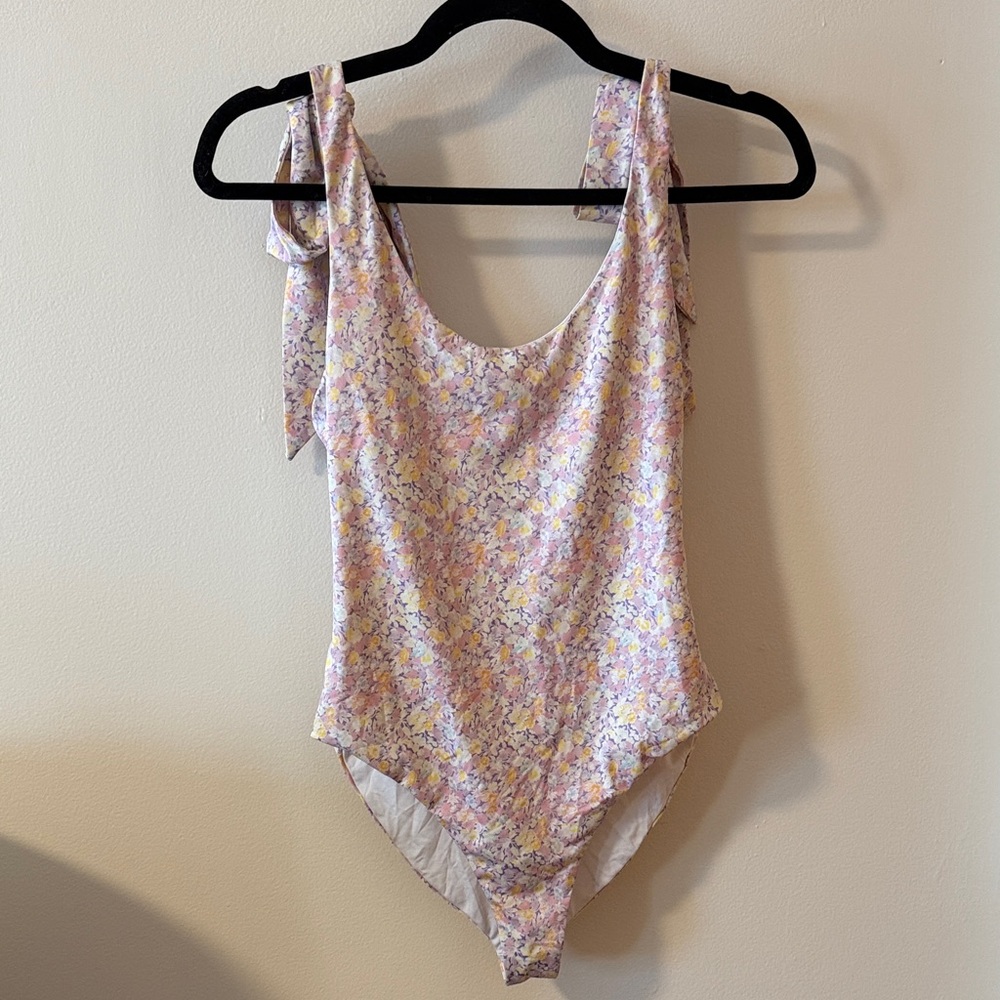 Loveshackfancy floral one piece bathing suit
